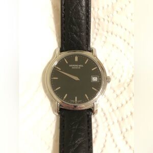 Raymond Weil 5569 Sapphire Crystal Stainless Steel Leather Wristwatch